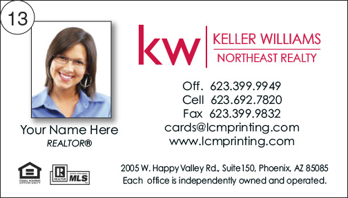 Keller Williams Business Card front 13